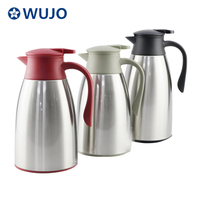 Wujo उच्च गुणवत्ता स्टेनलेस स्टील गुलाबी ग्लास refill arbil कॉफी पॉट